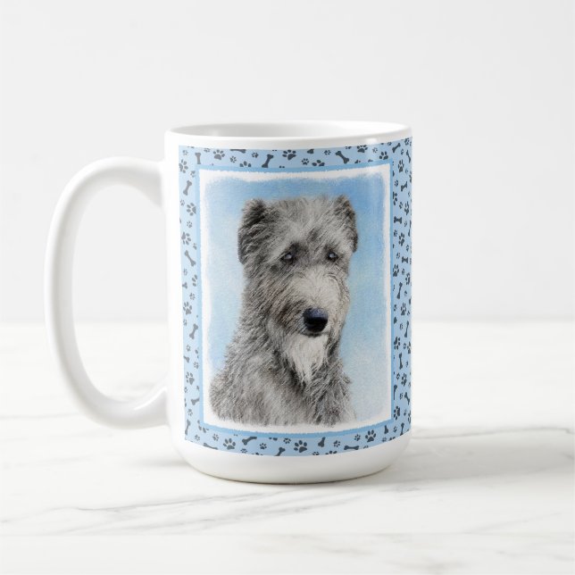 Scottish Deerhound Painting - Cute Original Hund A Kaffemugg (Vänster)