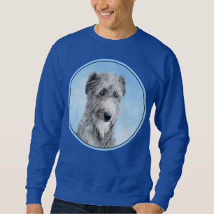 Scottish Deerhound Painting - Cute Original Hund A Lång Ärmad Tröja