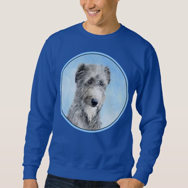 Scottish Deerhound Painting - Cute Original Hund A Lång Ärmad Tröja (Framsida)