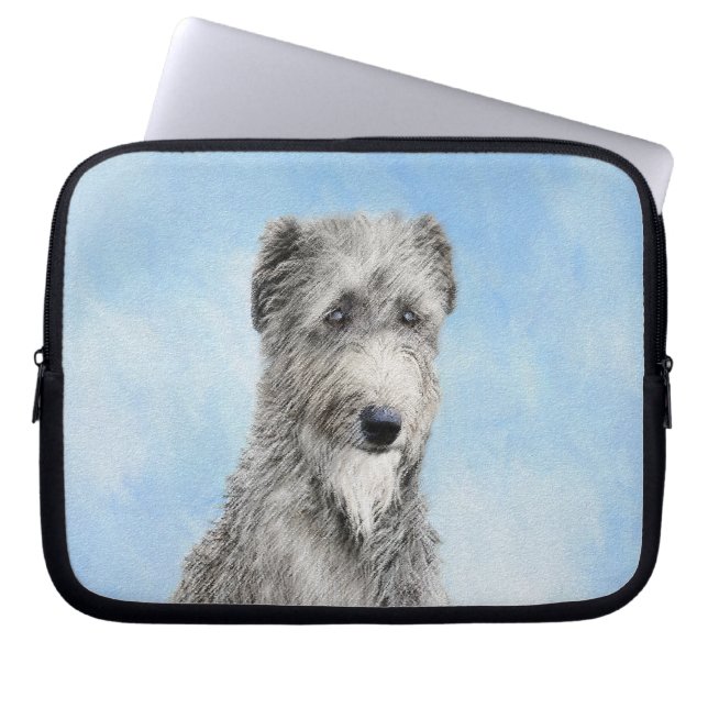 Scottish Deerhound Painting - Cute Original Hund A Laptop Fodral (Framsidan)