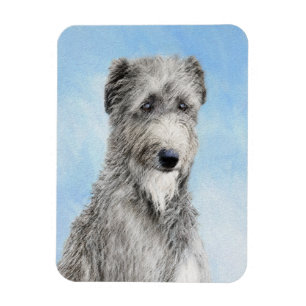 Scottish Deerhound Painting - Cute Original Hund A Magnet