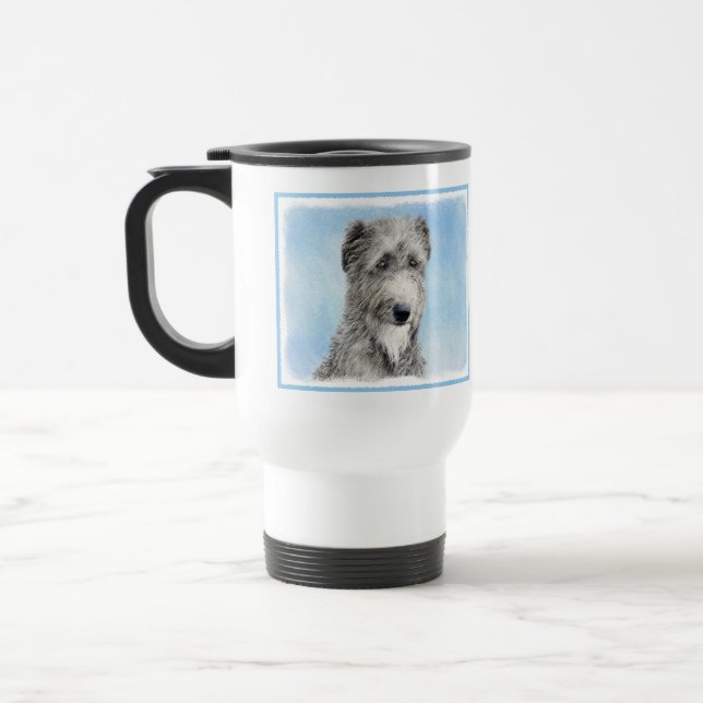 Scottish Deerhound Painting - Cute Original Hund A Resemugg (Vänster)