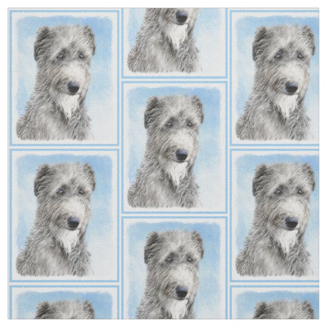 Scottish Deerhound Painting - Cute Original Hund A Tyg (Provkarta)