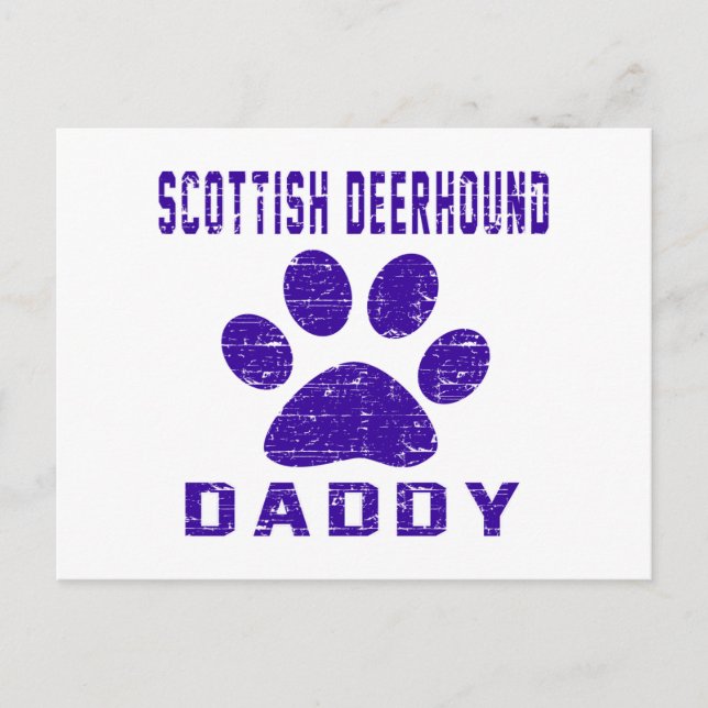 Scottish Deerhound pappa Gifts Designs Vykort (Framsida)
