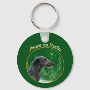 Scottish Deerhound Peace Nyckelring