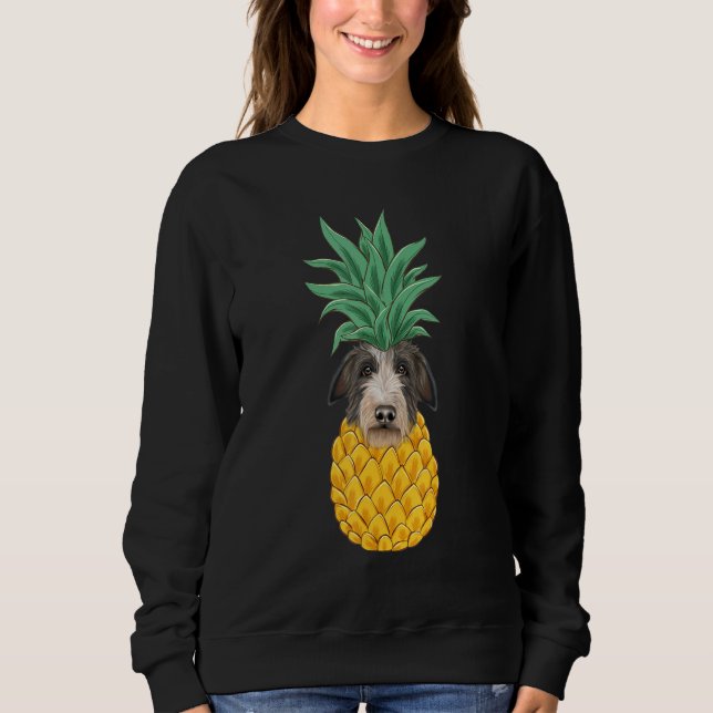 Scottish Deerhound Pineapple Dog T Shirt (Framsida)