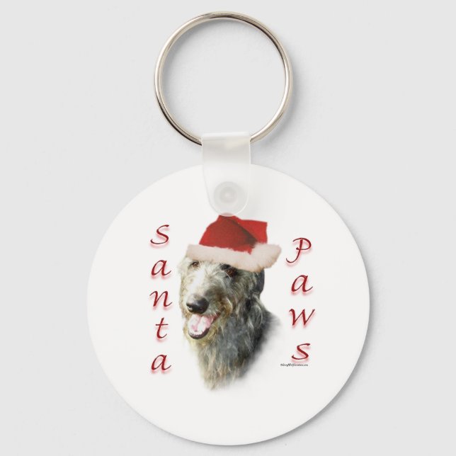 Scottish Deerhound Santa Tassar Nyckelring (Framsida)