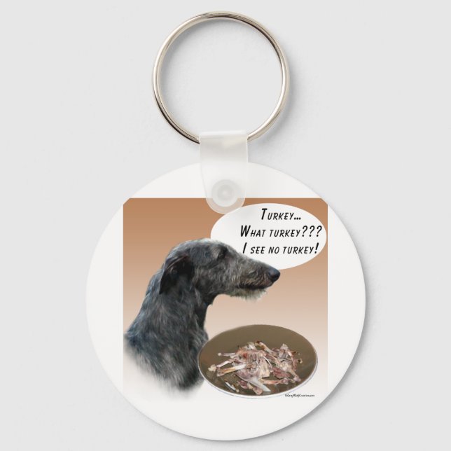 Scottish Deerhound Turkiet Nyckelring (Framsida)