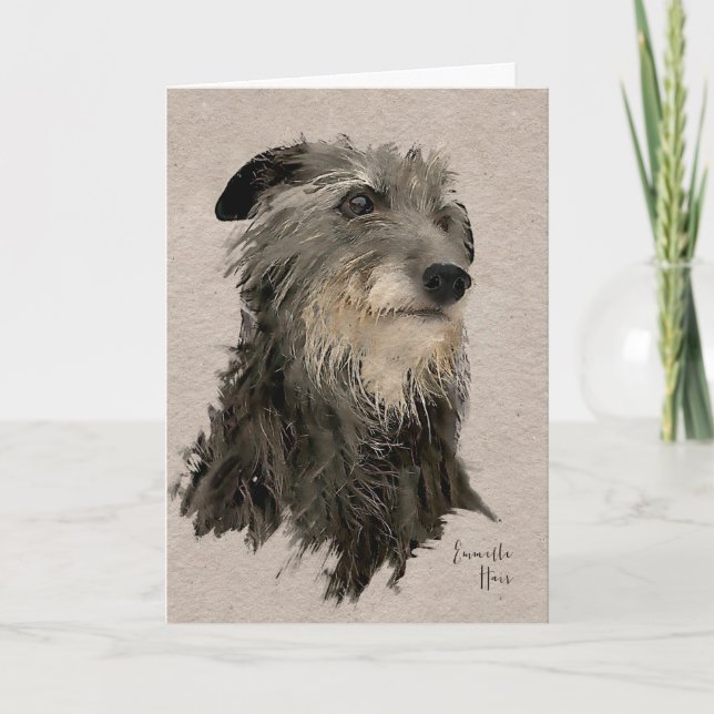 Scottish deerhound Twilight Helgkort (Framsida)