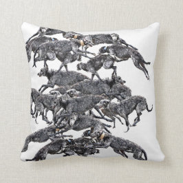 Scottish deerhounds en goguette kudde