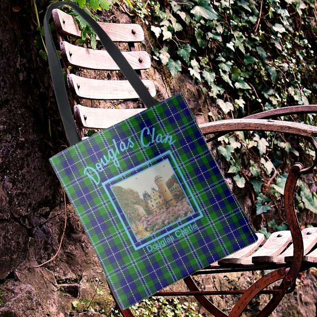 Scottish Douglas Klans Castle Painting Tote Bag Tygkasse (Skapare uppladdad)
