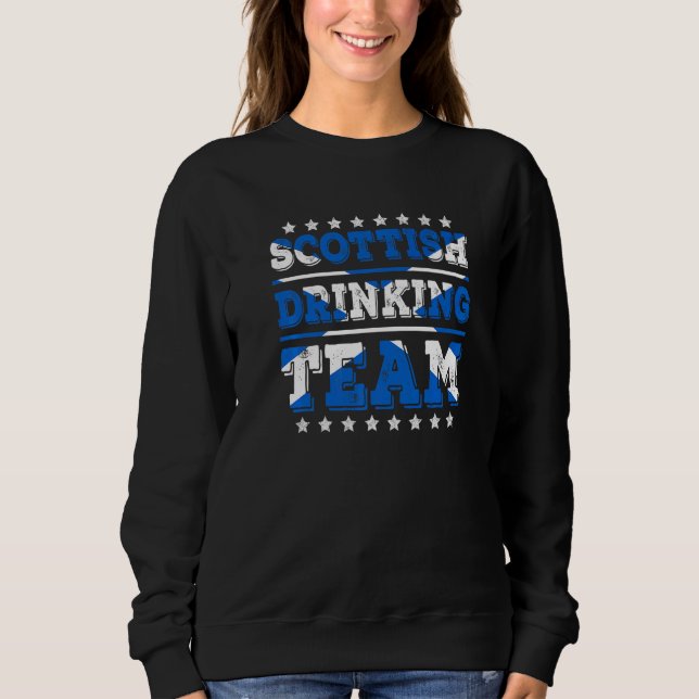Scottish Drinking Team Scotland Flagga Drinking T Shirt (Framsida)