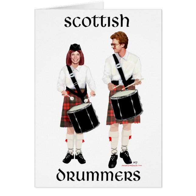 Scottish Drummers Hälsningskort (Framsidan)