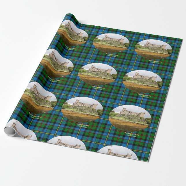 Scottish Dunvegan Castle & MacLeod Klan Tartan Presentpapper (Utrullad)