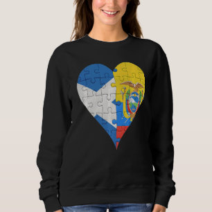 Scottish Ecuadorian Flagga Heart T Shirt