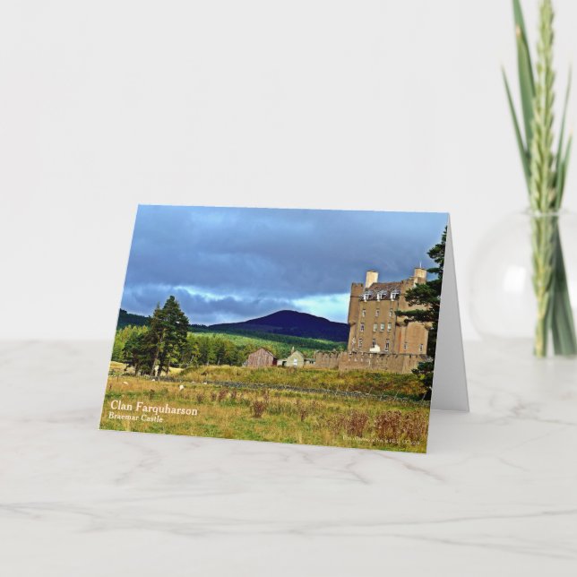Scottish Farquharson Klans Braemar Castle Gift Anteckningskort (Framsida)