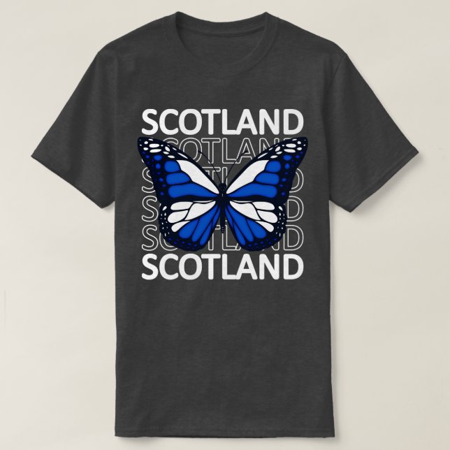 Scottish Flagga Butterfly T Shirt (Design framsida)