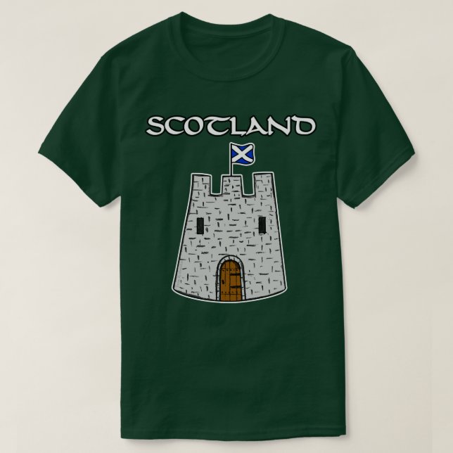 Scottish Flagga Castle Scotland St Andrews Day T Shirt (Design framsida)