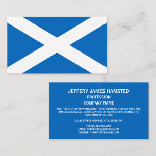 Scottish Flagga, Flagga of Scotland Visitkort