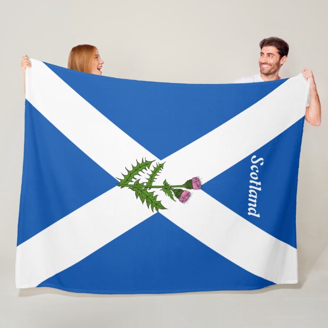 Scottish flagga fleecefilt (På plats)