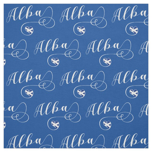 Scottish Flagga Heart, Alba, Scots Gaelic Tyg (Provkarta)