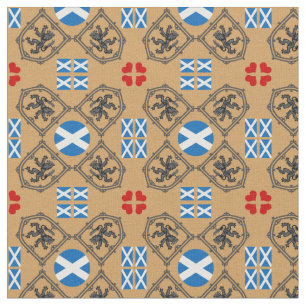 Scottish Flagga & Lejonare, mode Hearts /Scotland Tyg
