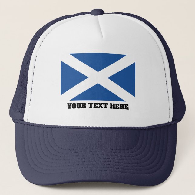 Scottish flagga of Scotland anpassningsbar trucker Keps (Framsida)