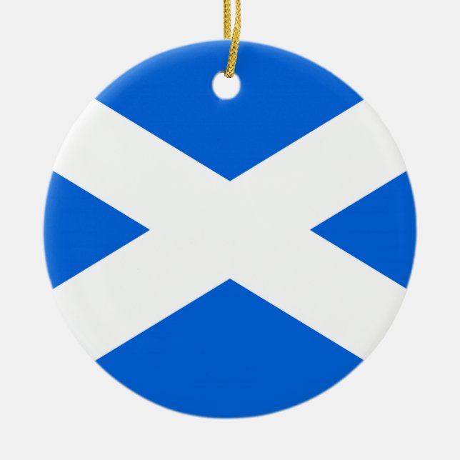 Scottish Flagga orncn Julgransprydnad Keramik (Framsidan)