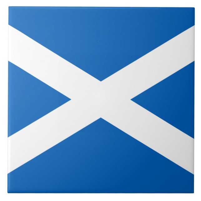 Scottish Flagga (Saltire) (Skottland Flagga) Kakelplatta (Framsidan)
