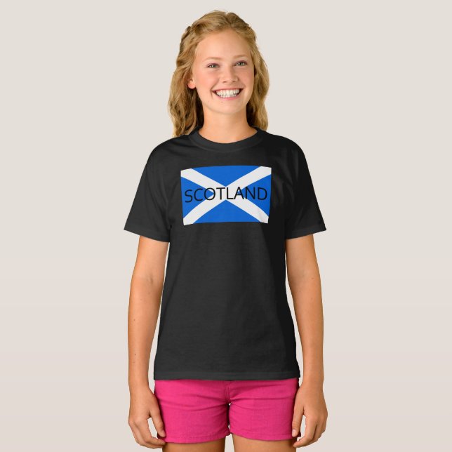 Scottish Flagga Scotland gcent T Shirt (Hel framsida)