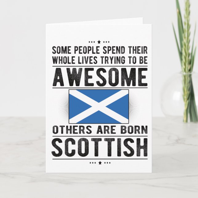 Scottish Flagga Scotland Heritage Scottish Roots Kort (Framsida)