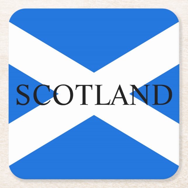 Scottish Flagga Scotland kustert Underlägg Papper Kvadrat (Framsidan)