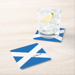 Scottish flagga & Scotland Land Patriots /sport fl Underlägg Papper Kvadrat