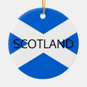 Scottish Flagga Scotland orncen Julgransprydnad Keramik
