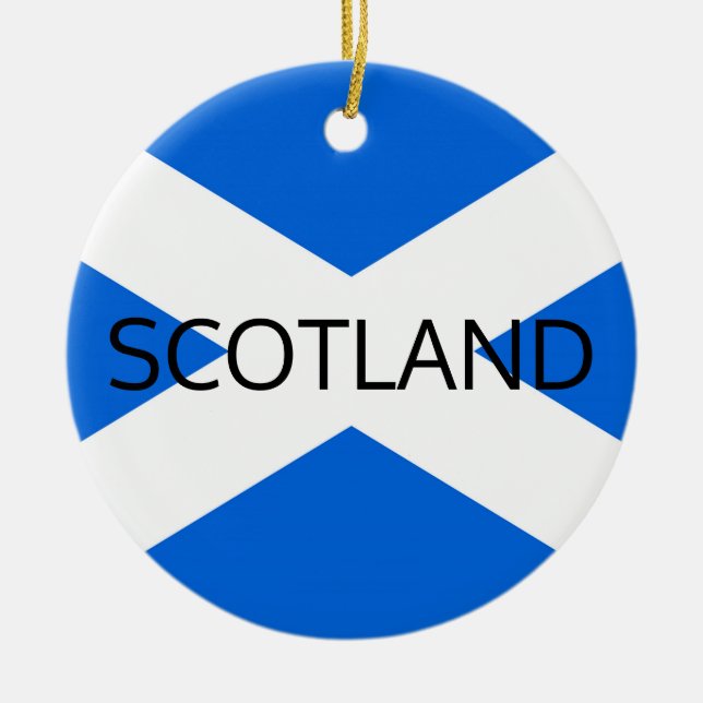 Scottish Flagga Scotland orncn Julgransprydnad Keramik (Framsidan)