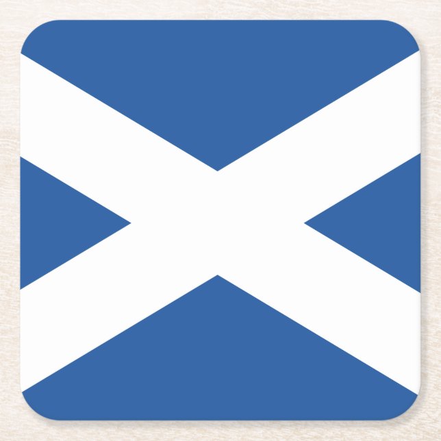 Scottish flagga Scotland papper Drycker Underlägg Papper Kvadrat (Framsidan)