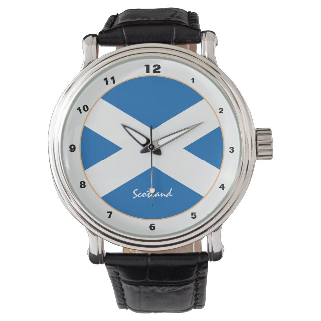 Scottish Flagga & Scotland trendig mode /design Armbandsur (Framsida)