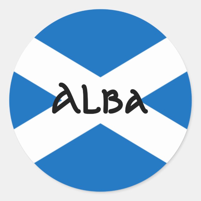 Scottish Flagga Sticker Runt Klistermärke (Framsida)