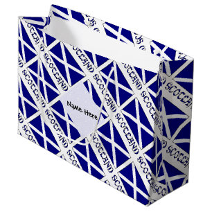 Scottish Flagga Tiled Black Personalization