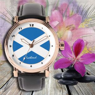 Scottish Flagga watch, Skottlands patrioter/mode Armbandsur
