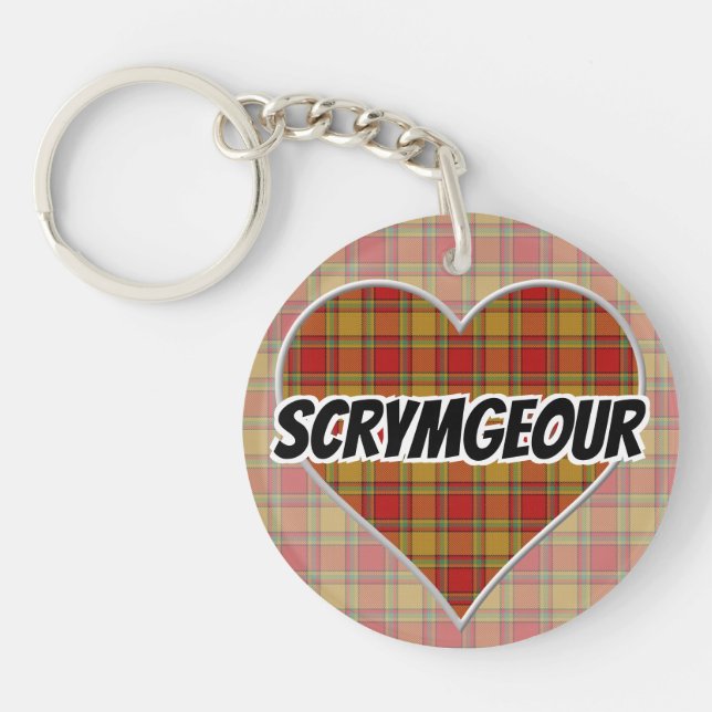 Scottish Flash Klan Scrymgeour Tartan Heart (Framsidan)