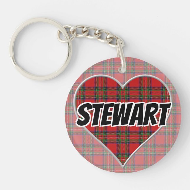Scottish Flash Klan Stewart Tartan Heart (Framsidan)