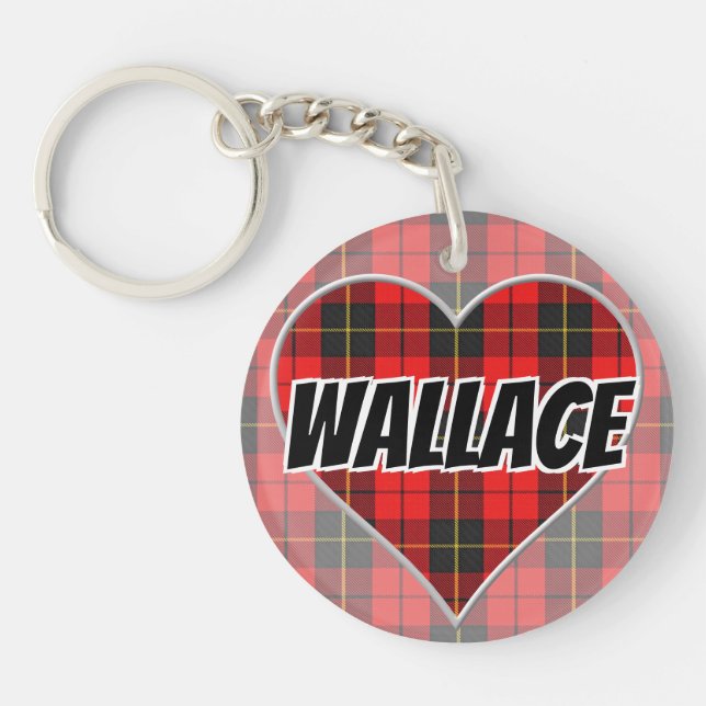 Scottish Flash Klan Wallace Tartan Heart (Framsidan)