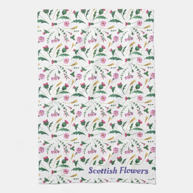 Scottish Flowers Tea Towel Kökshandduk (Vertikal)