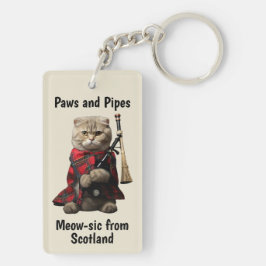 Scottish Fold Cat med Bagpipes