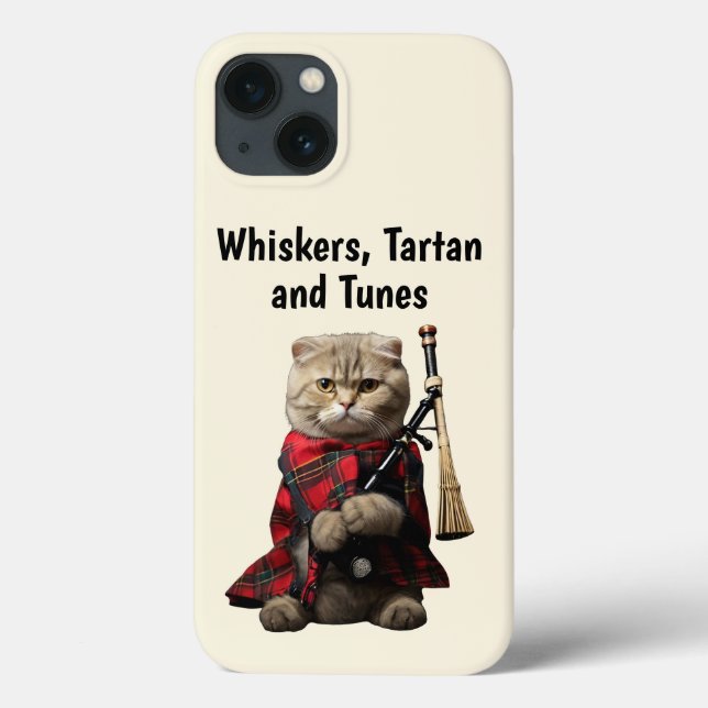 Scottish Fold Cat med Bagpipes Phone Case (Baksida)
