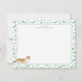 Scottish Fold Cat Personlig Stationery Anteckningskort