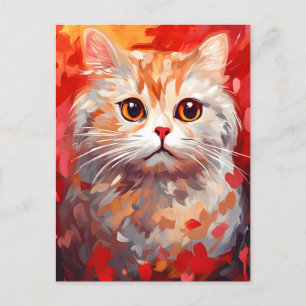 Scottish Fold Cat Valentine-dagen Vykort
