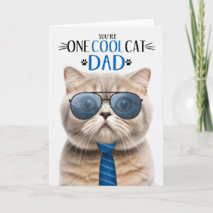 Scottish Fold Cream Cat Fars dag En Coola Cat Helgkort