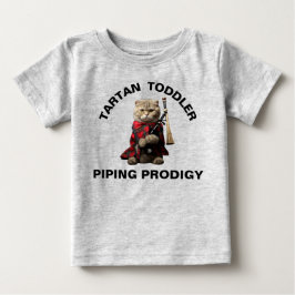 Scottish Fold Katt med säckpipa Barn T-shirt